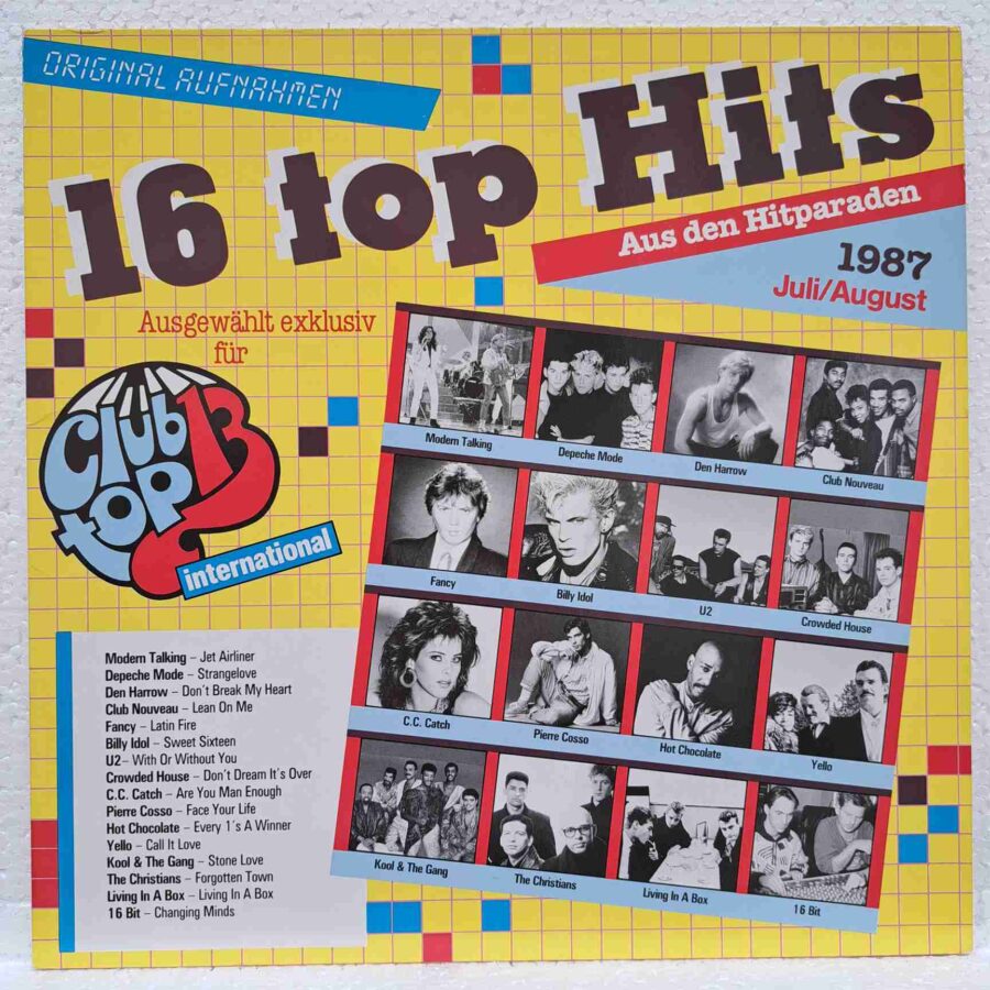 16 Top Hits - Juli/August 1987 - Modern Talking, Depeche Mode, C.C. Catch, Billy Idol - Disc Vinil LP VG+ (lotM) – 13 397 5