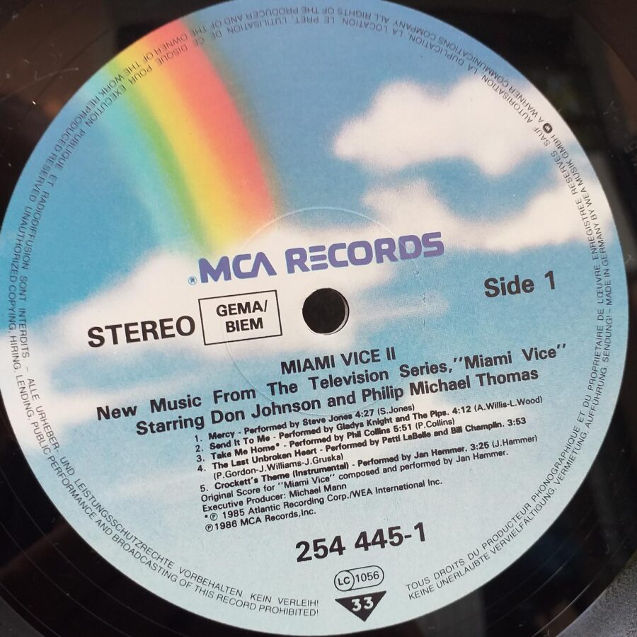 Miami Vice II Starring Don Johnson And Philip Michael Thomas, Andy Taylor, Roxy Music, Jan Hammer, Jackson Browne, Phil Collins , Jan Hammer, Disc vinil (SNG)