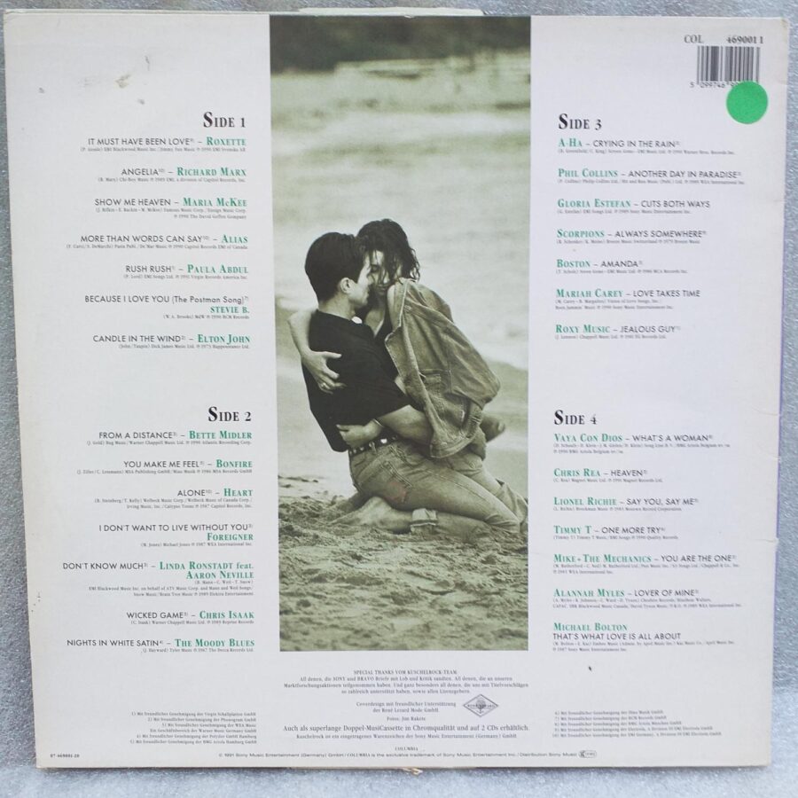 KuschelRock 5, Roxette, Richard Marx, Phil Collins, A-HA, Heart, Vaya Con Dios, Paula Abdul Disc vinil (SNG)