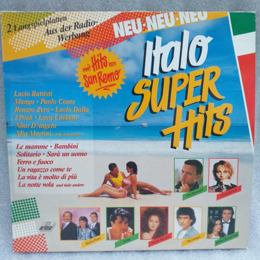 Pupo / Fiordaliso - Mario Castelnuovo - Drupi - Nino D'Angelo - Lucio Battisti - Disc VINIL 2LP VG VG+ Italo Super Hits Gianna Nannini - Drupi - Toto Cutugno - Ricchi E Poveri Ricchi E Poveri - Al Bano & Romina Power