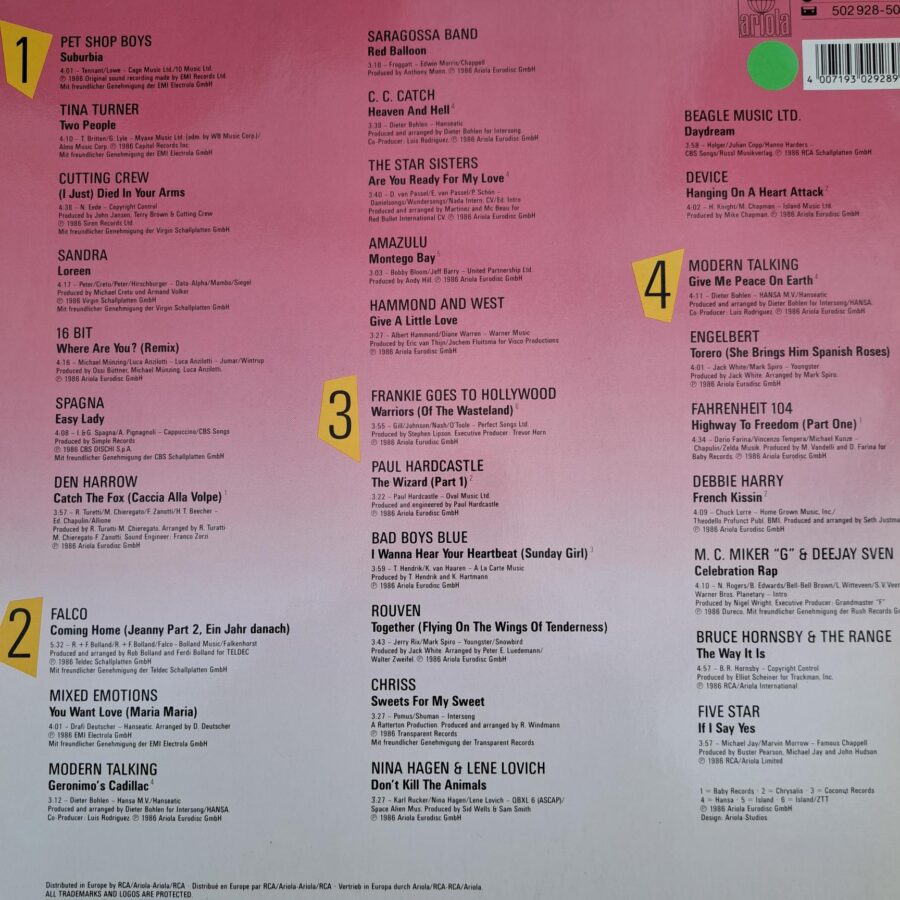 peste 100 melodi 8 discuri Compilatii cu cele mai bune melodi ale anilor 80 Disc VINIL LP VG VG+ (box2:2)