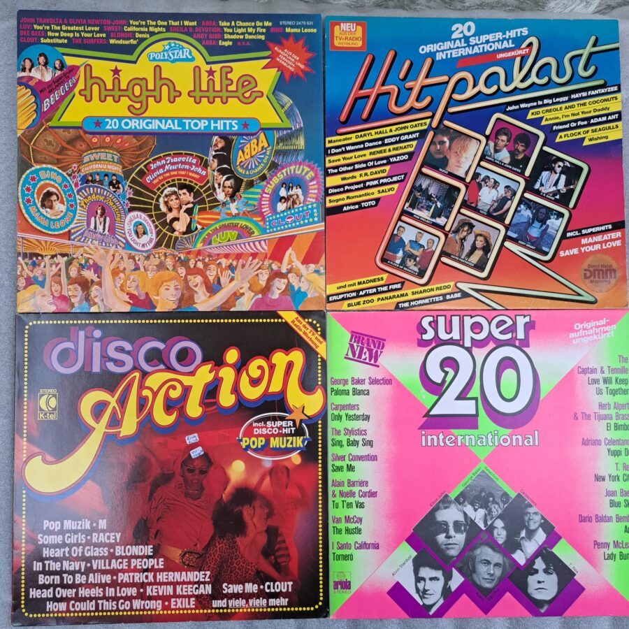 Hituri compilatii cele mai bune melodii pe selecti lot 4 buacati Disc VINIL LP VG+ (box8:9)