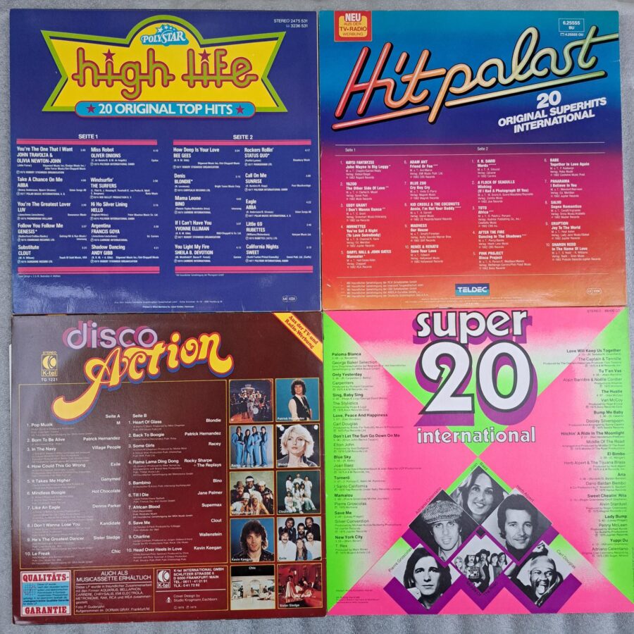 Hituri compilatii cele mai bune melodii pe selecti lot 4 buacati Disc VINIL LP VG+ (box8:9)