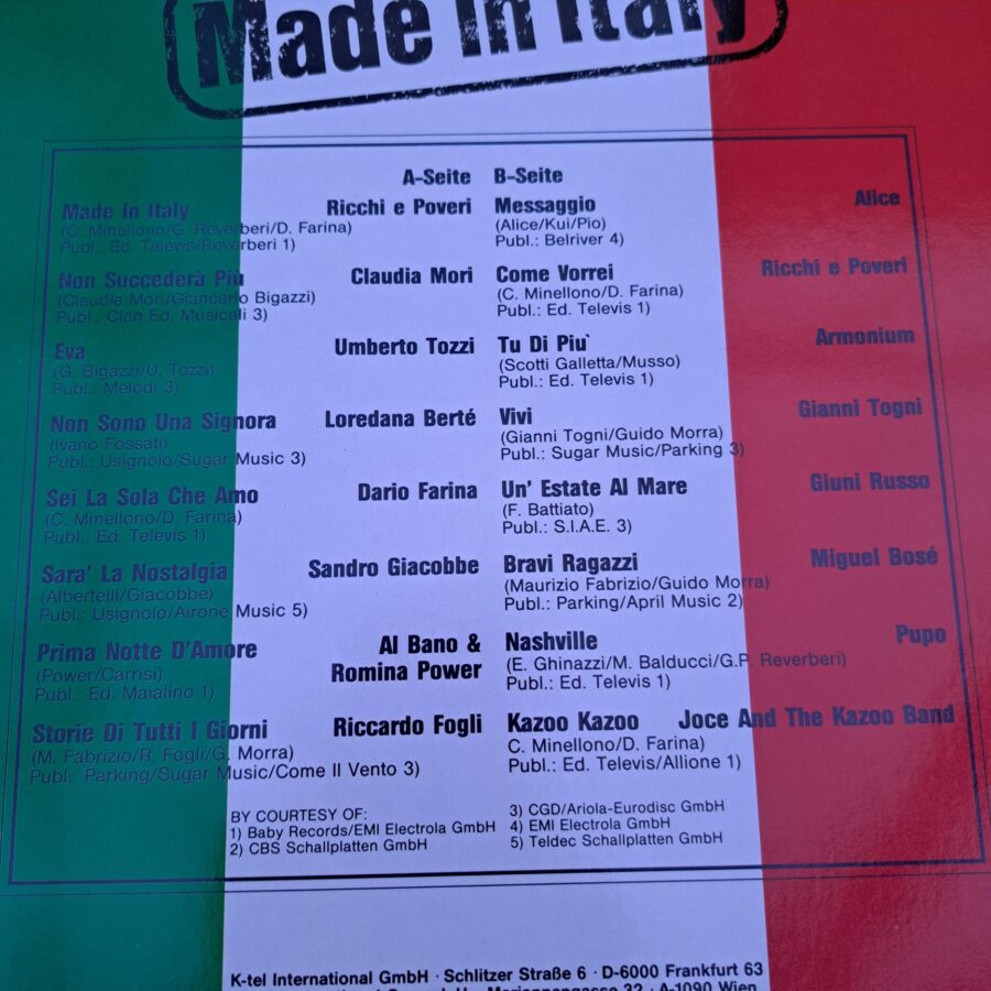 4 Compilatii 2x Italiana - Hitbreaker - Ronny’s Pop Show Disc VINIL LP VG VG+ vg- (box5:6)