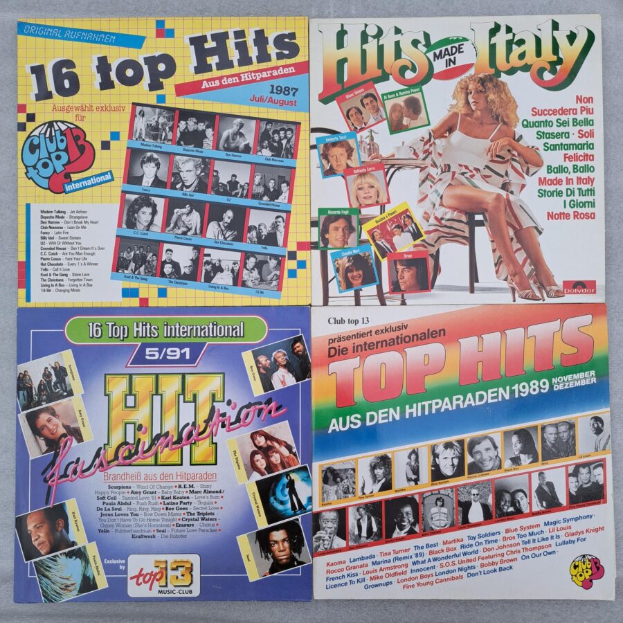 4 Compilatii Disc VINIL LP VG VG+ (box5:4) REM, Kraftwerk, U2, Depeche Mode, Paula Abdul, Fancy, Billy Idol , Paula Abdul, Ricchi E Poveri, Kaoma, Blue System