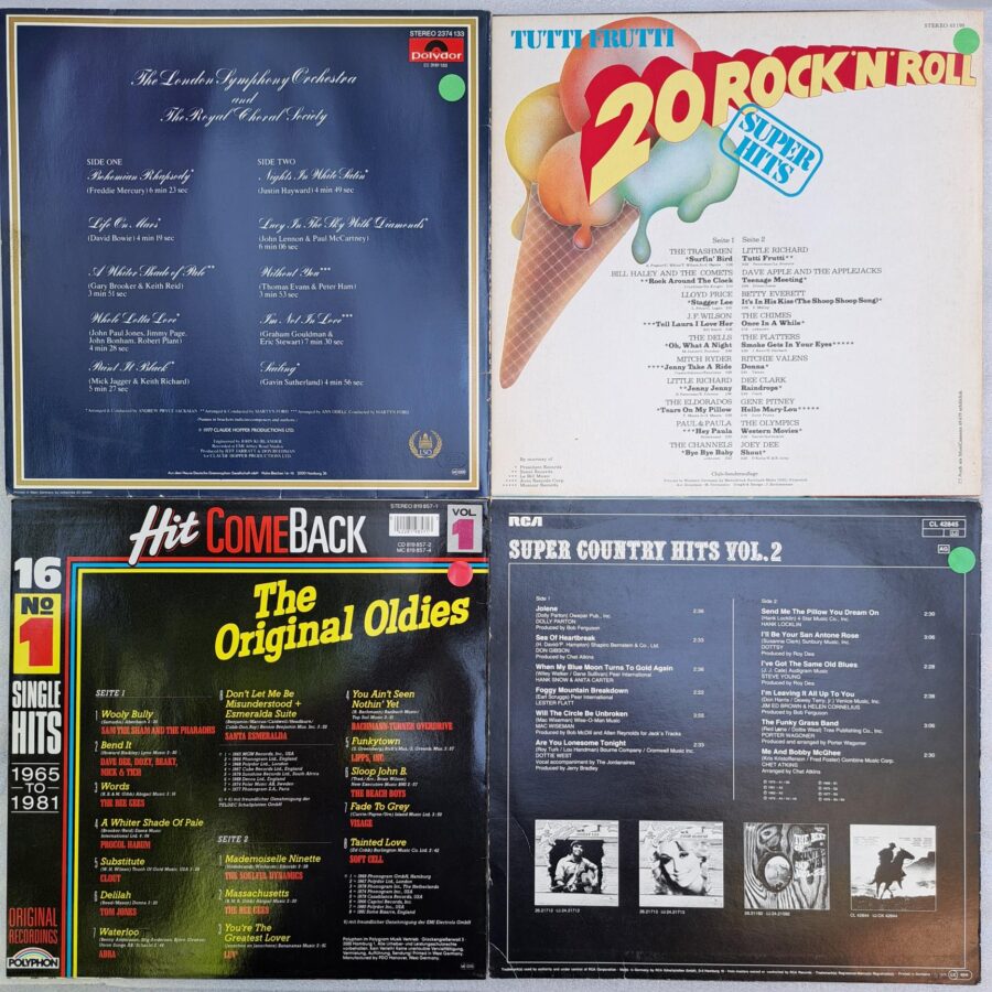 4 Discuri cu muzica anilor 70-80 VINIL LP VG VG+ (box6:3)