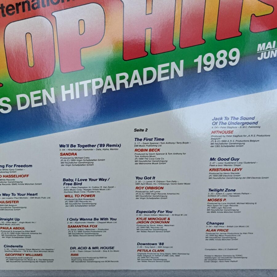 4 compilatii top16 Disc Vinil LP VG+ (lotB1) Sandra - David Hasselhoff - Roxette - Texas - Smokie - Duran Duran - C C Catch - Bad Boys Blue - Alphaville - Enya - Edelweiss - Milli Vanilli - Ice MC - Depache Mode -Tony Carey - Erasure -