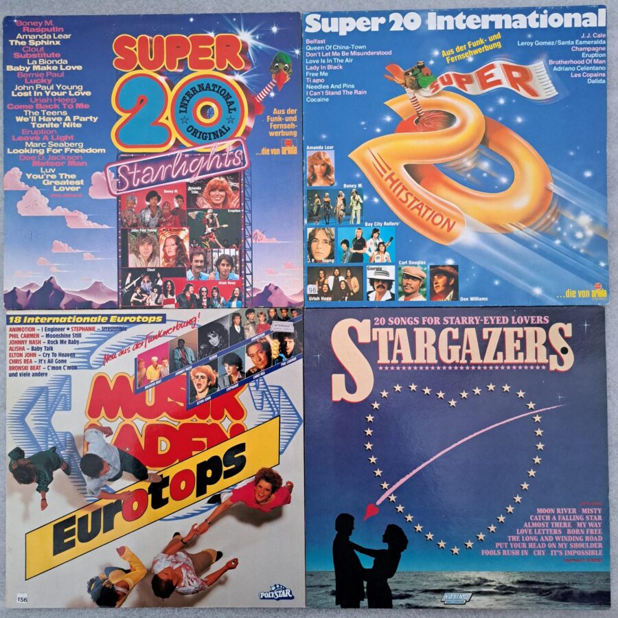 4 selecti compilatii - Disc VINIL (DM11) 4LP VG VG+ Uriah Heep, Saragossa Band, Celentano, Paul Anka, Perry Como, Tom Jones, Elton John, Chris Rea, Animation, Bryan Ferry, Amanda Lear, Boney M, ,