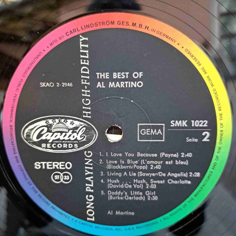 Al Martino ‎– The Best Of Al Martino - Disc Vinil LP VG (lotK)
