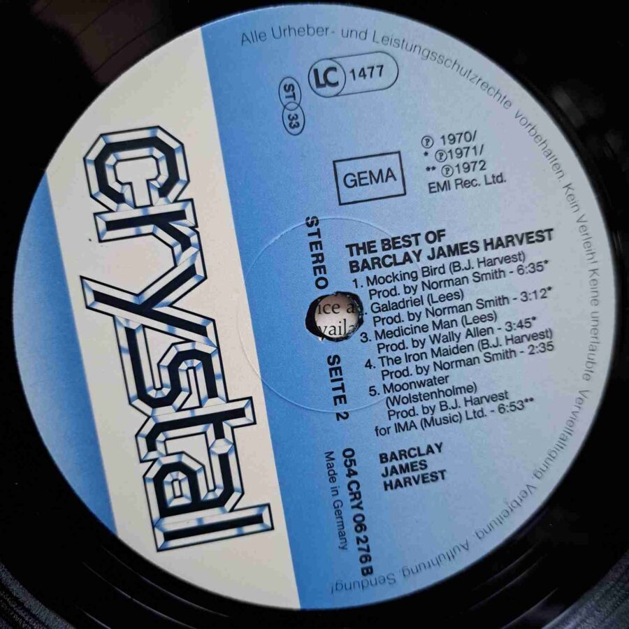 Barclay James Harvest – The Best Of Barclay James Harvest – Disc Vinil LP VG+ (lotI)