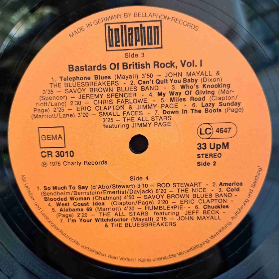 Bastards Of British Rock - Fleetwood Mac, Eric Clapton, Rod Stewart, Savoy Brown Blues Band – Disc Vinil 2LP VG (lotK)
