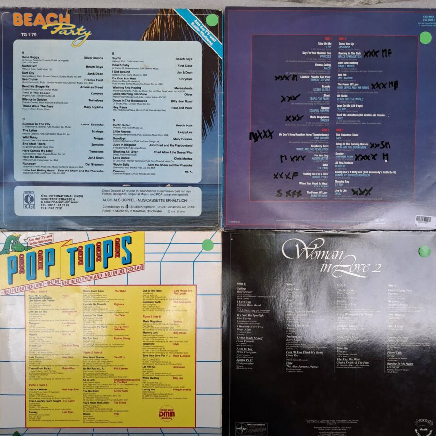 Box 8 Discuri Vinil LP VG VG+ -The Beach Boys, Frankie Ford, Tina Turner, Madonna, Falco, ZZ Top, Billy Ocean, Billy Idol(lotD3)