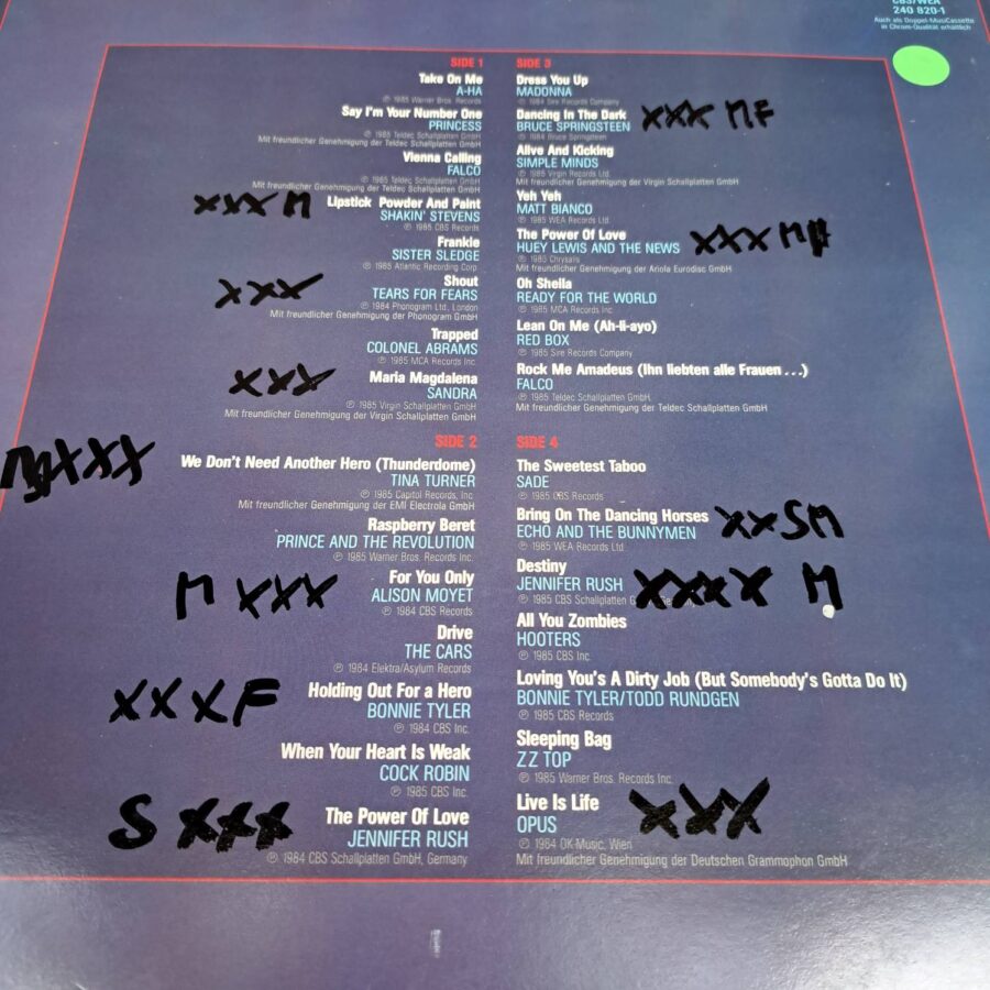 Box 8 Discuri Vinil LP VG VG+ -The Beach Boys, Frankie Ford, Tina Turner, Madonna, Falco, ZZ Top, Billy Ocean, Billy Idol(lotD3)