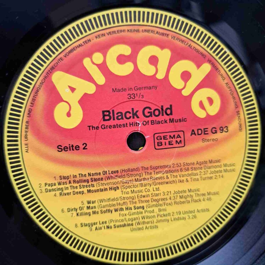 Black Gold (The Greatest Hits Of Black Music) - Ike & Tina Turner, Roberta Flack, Isaac Hayes, The Temptations - Disc Vinil LP VG+ (lotM) - ADE G 93