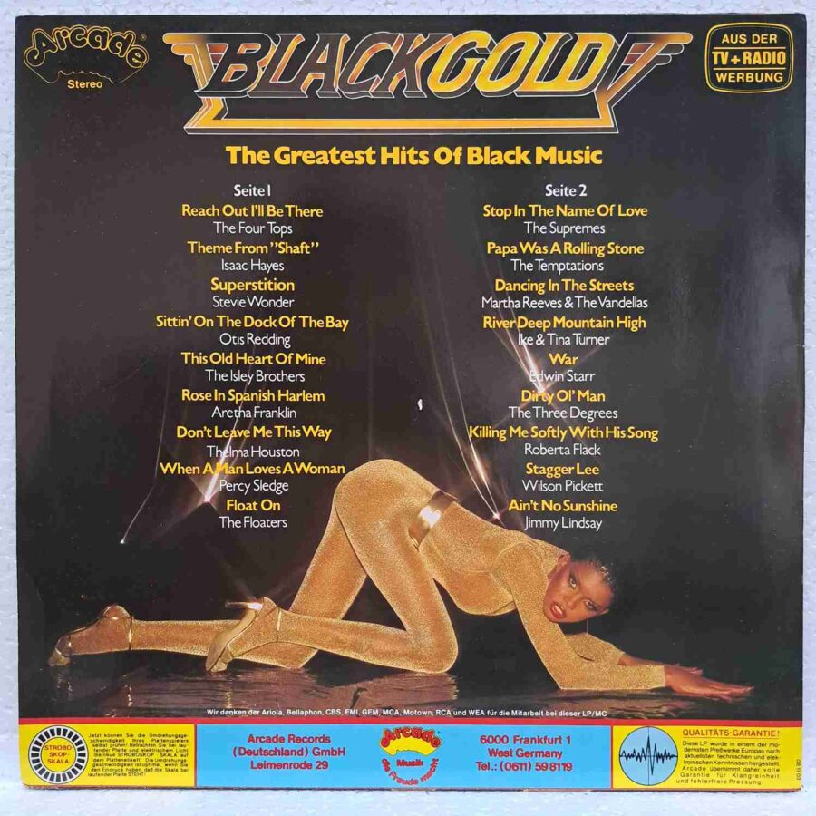 Black Gold (The Greatest Hits Of Black Music) - Ike & Tina Turner, Roberta Flack, Isaac Hayes, The Temptations - Disc Vinil LP VG+ (lotM) - ADE G 93