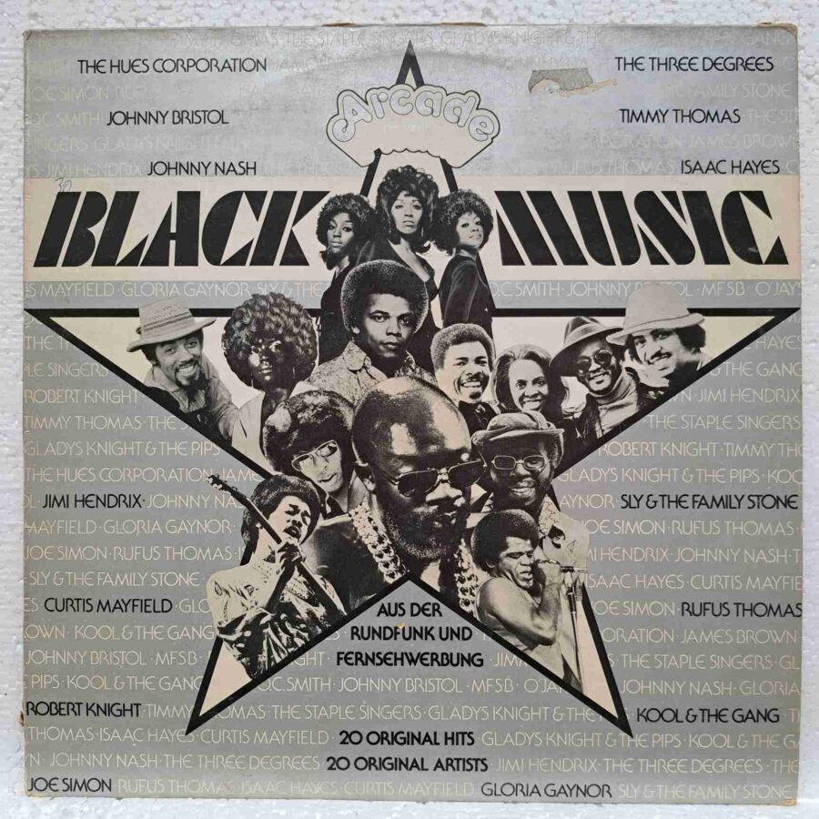 Black Music – James Brown, Jimi Hendrix, Johnny Nash, MFSB, O. C. Smith – Disc Vinil LP VG (lotK) – ADE G4