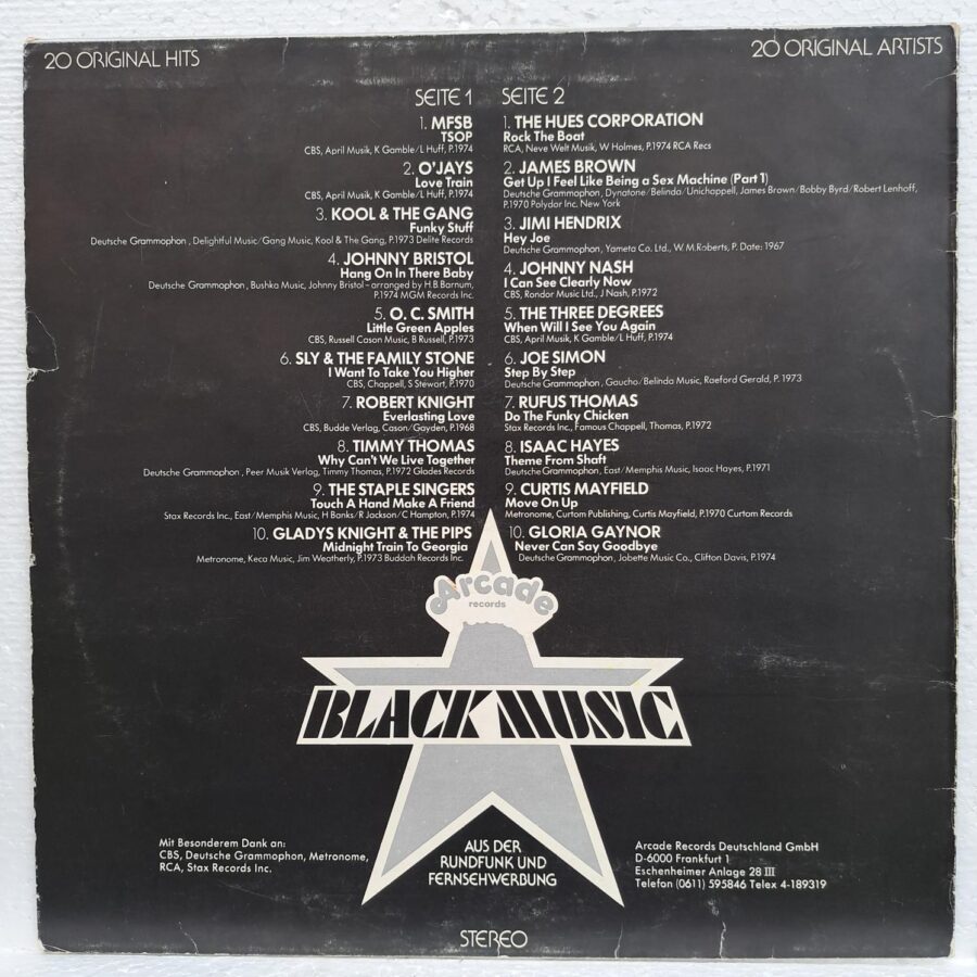 Black Music Disc VINIL LP VG -