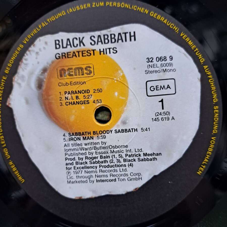 Black Sabbath – Greatest Hits – Disc Vinil LP VG VG+ (lotD)