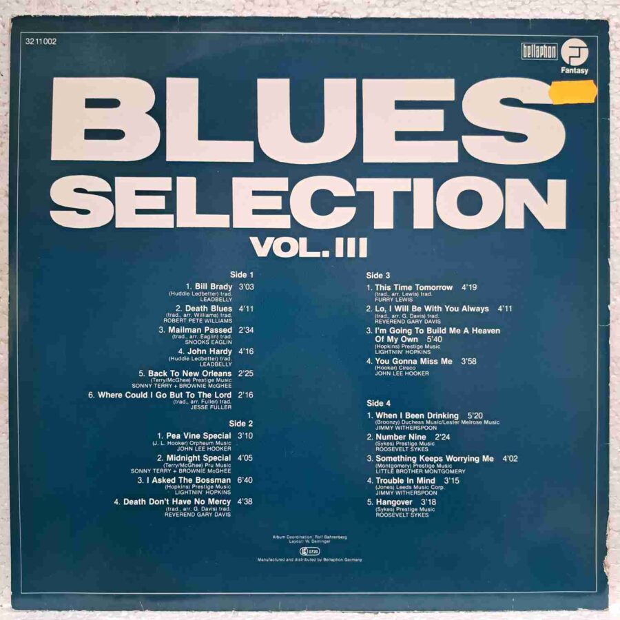 Blues Selection Vol.III - Disc VINIL 2LP VG VG- boxP