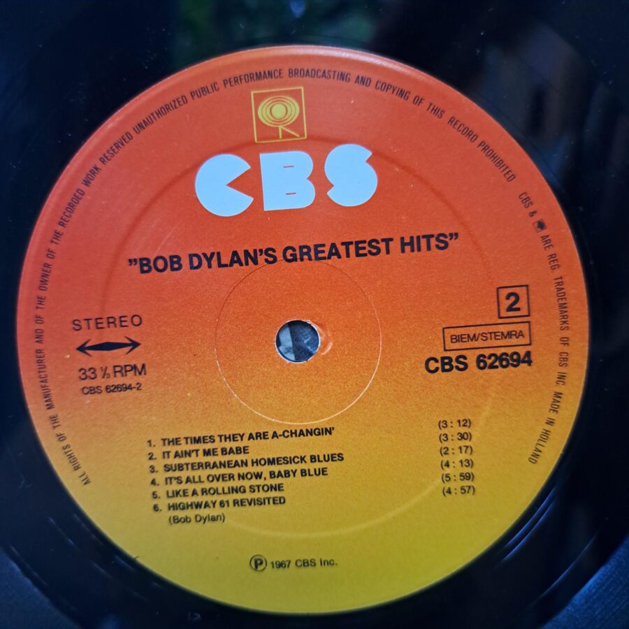 Bob Dylan – Bob Dylan's Greatest Hits – Disc Vinil LP VG+ (lotC)