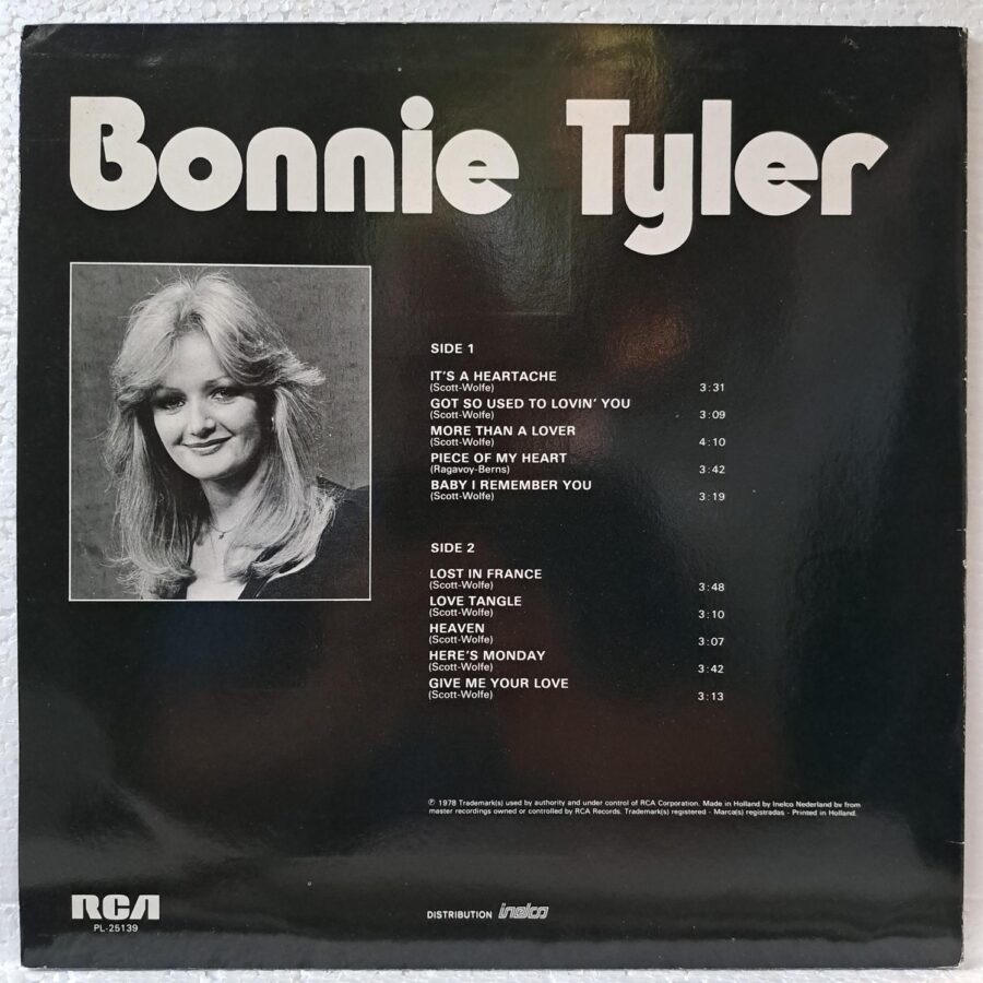 Bonnie Tyler – The Hits Of Bonnie Tyler – Disc Vinil LP VG VG+ (lotC)