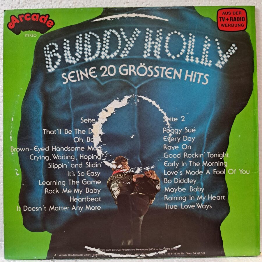 Buddy Holly – Seine 20 Grössten Hits – Disc Vinil LP VG VG+ (lotC)