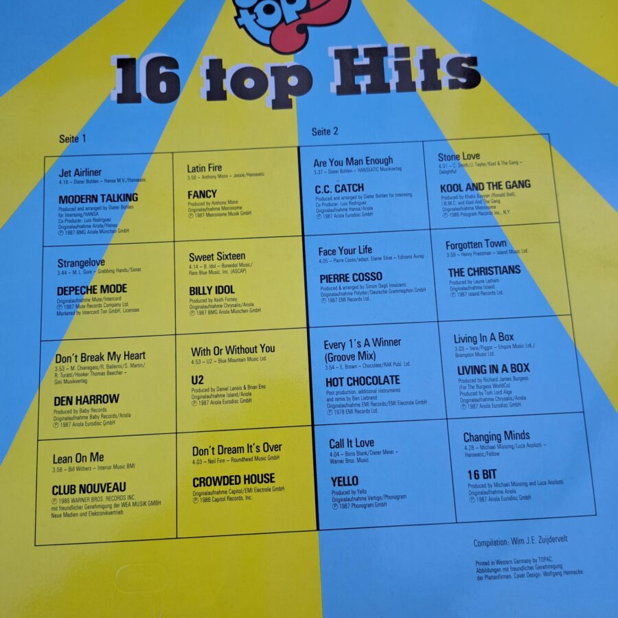 Spliff, U2, Modern Talking, Depeche Mode, Yello, Rainbird- 4 COMPILAȚII Discuri VINIL LP VG, VG VG+, VG+ (lot1:3)