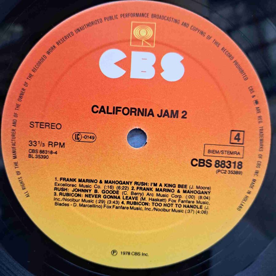 California Jam 2 - Aerosmith, Rubicon, Dave Mason, Jean Michel Jarre - Disc Vinil 2LP EX
