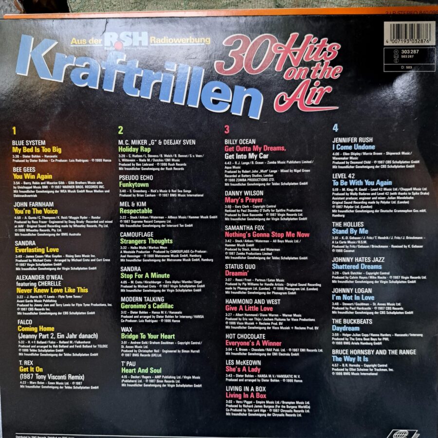 Camouflage - Blue System - Technotronic - The Cure - Fancy - Sade - Bross - Depeche Mode : Disc VINIL LP VG+ (box8:6) 4 compilatii muzica anilor 80 cele mai bune hituri toate duble 8 discuri hits on the air - ALF"s - Smash Hits