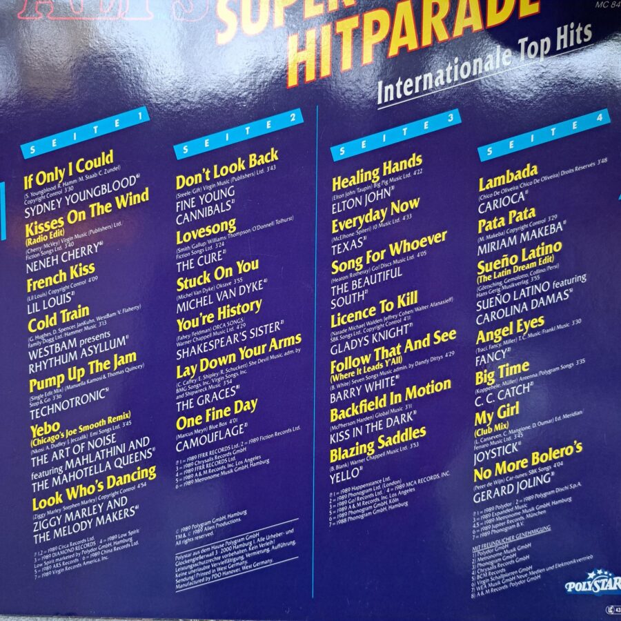 Camouflage - Blue System - Technotronic - The Cure - Fancy - Sade - Bross - Depeche Mode : Disc VINIL LP VG+ (box8:6) 4 compilatii muzica anilor 80 cele mai bune hituri toate duble 8 discuri hits on the air - ALF"s - Smash Hits