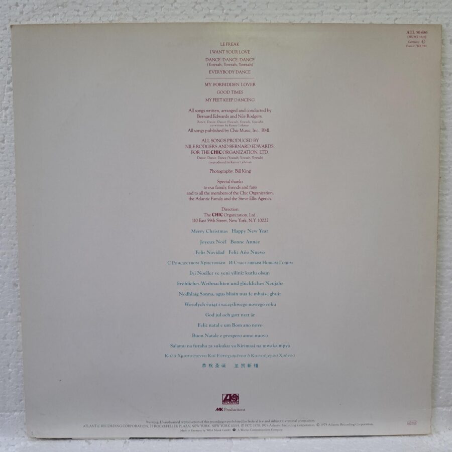 Chic – Les Plus Grands Succes De Chic = Chic's Greatest Hits – Disc Vinil LP VG+ (lotC)