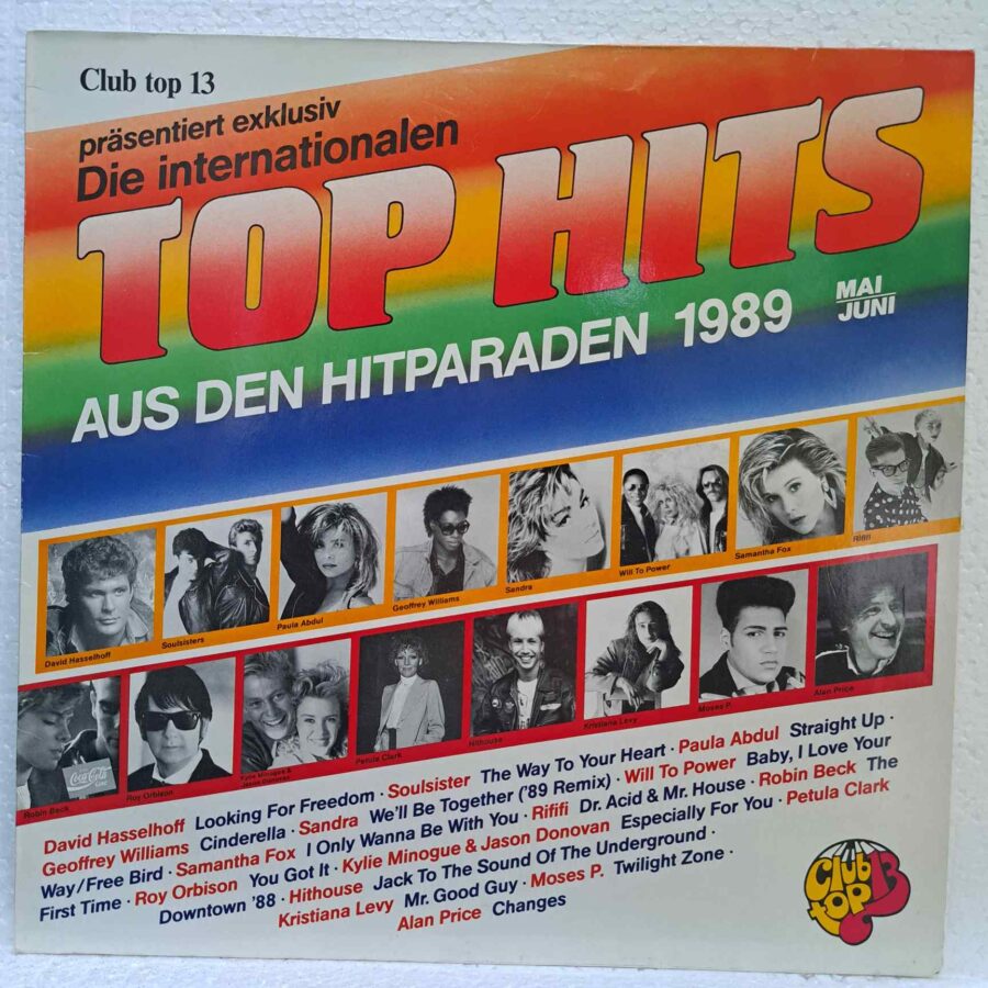 Club Top 13 Mai Juni 1989 (2) Club Top 13 Mai/Juni 1989– Disc Vinil LP EX - Samantha Fox, Sandra, Alan Price, David Hasselhoff, Roy Orbison