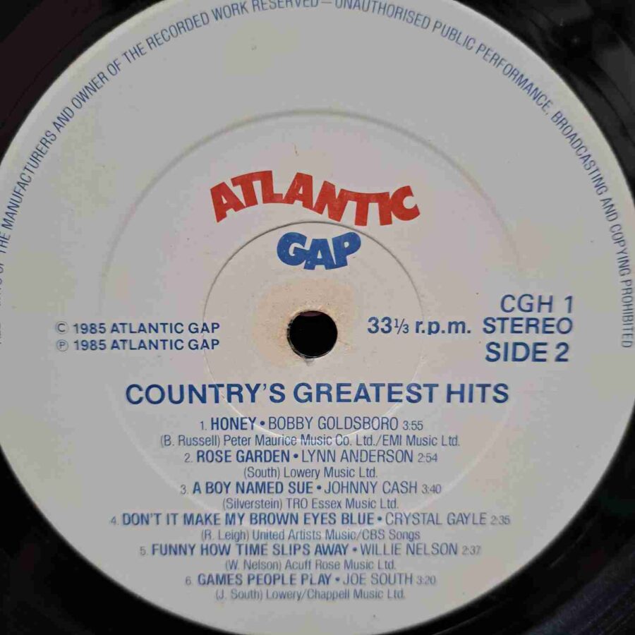 Country's Greatest Hits - Kenny Rogers, Bobbie Gentry, Glen Campbell, John Denver, Linda Ronstadt - Disc Vinil 2LP VG+ (lotM) - CGH1