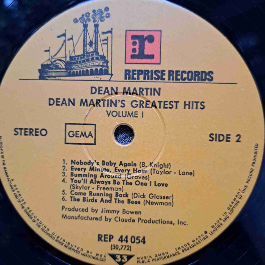 Dean Martin – Dean Martin's Greatest Hits! Vol. 1– Disc Vinil LP VG VG+ (lotH)
