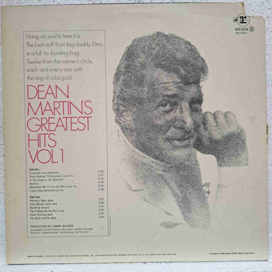 Dean Martin – Dean Martin's Greatest Hits! Vol. 1– Disc Vinil LP VG VG+ (lotH)