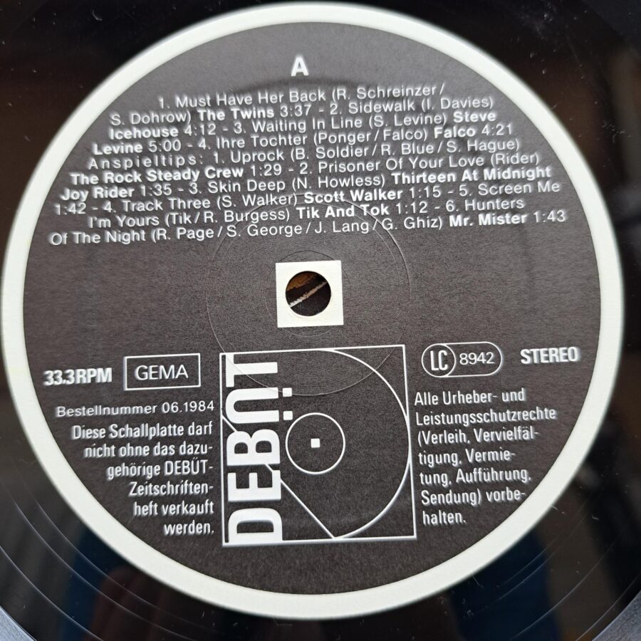 Debüt LP / Zeitschrift Ausgabe 7 (Nr. 07) – Disc Vinil LP VG+ (lotC) - Bon Jovi, The Twins, Tik & Tok, Modern English, Scott Walker