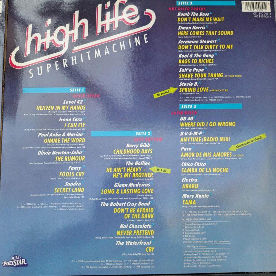 Desireless - New Order - Sade - Europe - Van Hallen - Blue System - Ofra Haza - Sandra - Fancy ... Disc VINIL LP VG+ 2x high life - 2x Ronny’s Pop Show (box8:5) 4 compilatii muzica anilor 80 cele mai bune hituri toate duble 8 discuri