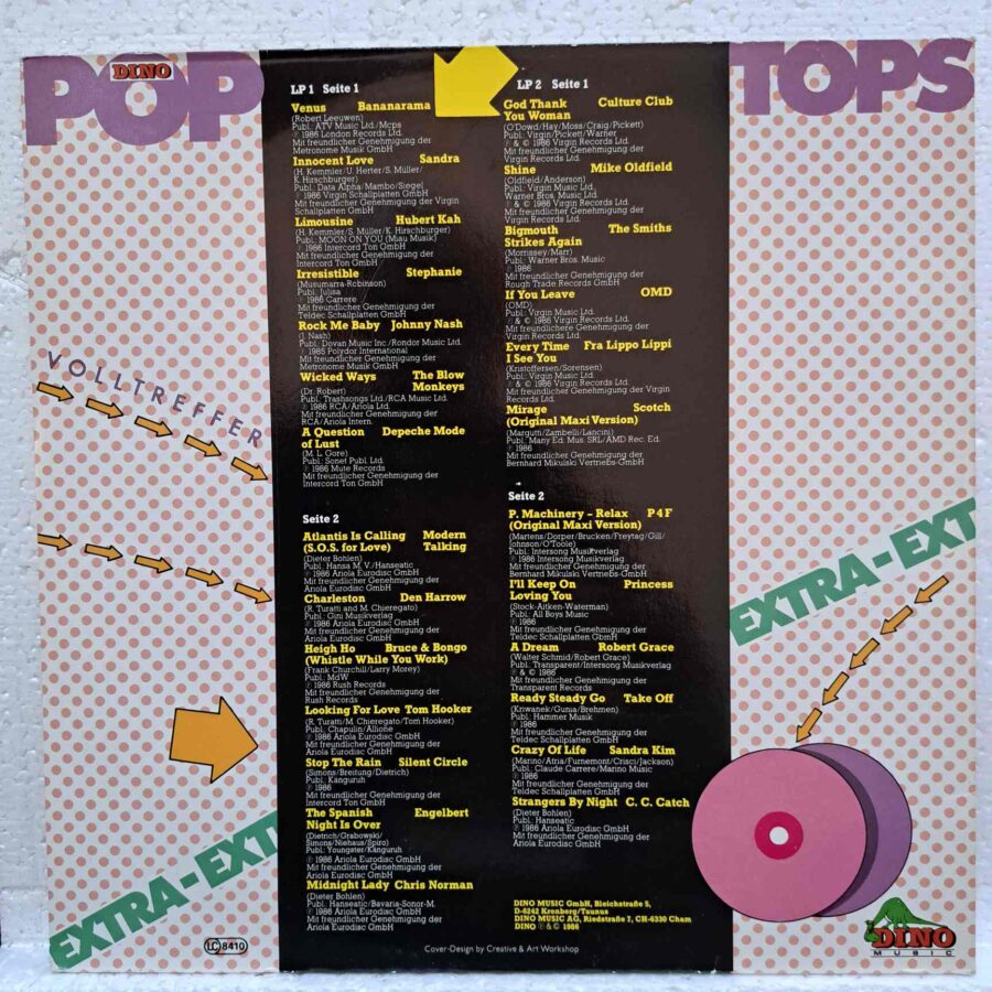 Dino Pop Tops - Disc Vinil 2LP VG+ (lotI) - Bananarama, Modern Talking, Chris Norman, C.C. Catch, Silent Circle 1181/1
