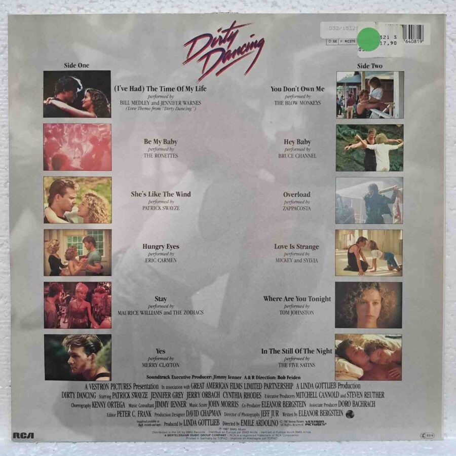 Dirty Dancing – Patrick Swayze, Bill Medley & Jennifer Warnes, Eric Carmen, Bruce Channel – Disc Vinil LP VG VG+ (lotH) -BL86408