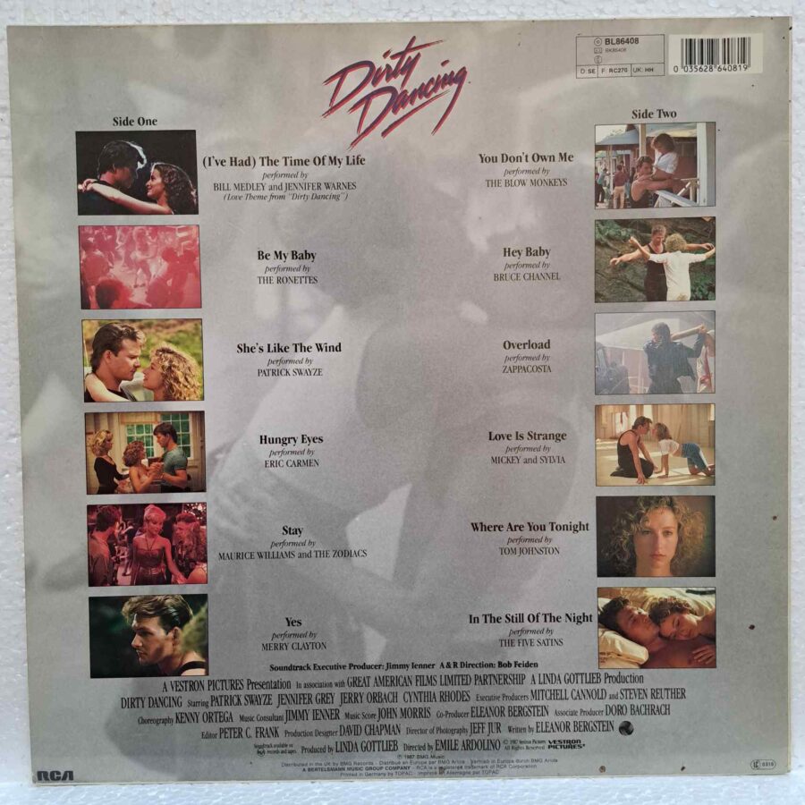 Dirty Dancing (Original Soundtrack From The Vestron Motion Picture) – Disc Vinil LP VG VG+ (lotH) - Bill Medley, Patrick Swayze, Bruce Channel, Zappacosta