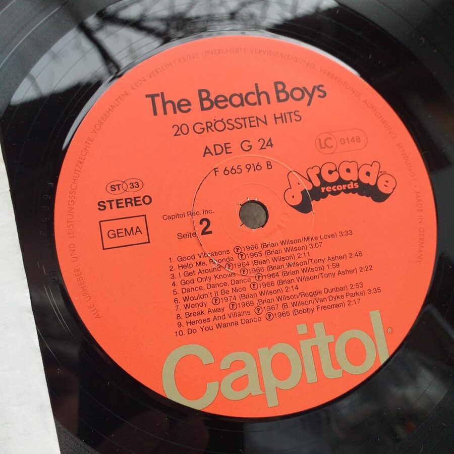 The Beach Boys 20 Greatest Hits Disc VINIL LP VG+