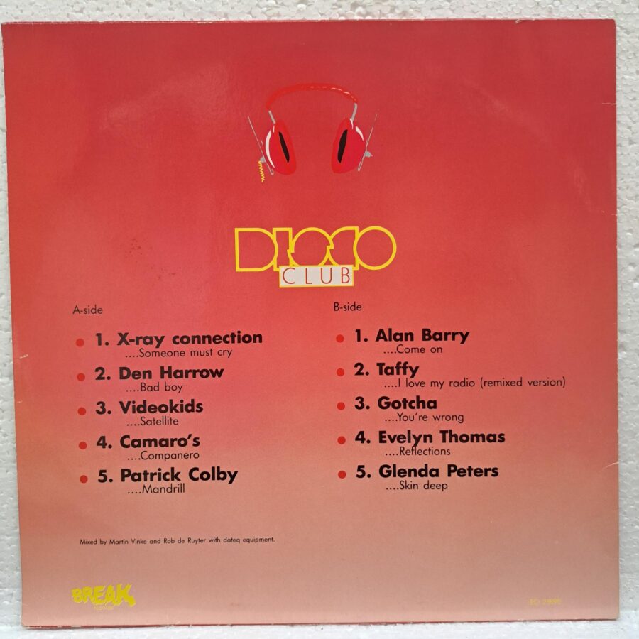 Disco Club Volume 9 – Disc Vinil LP VG+ (lotB) - Den Harrow, VideoKids, Patrick Colby, Alan Barry, Gotcha, Glenda Peters, Taffy