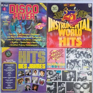 Disco Fever Disco Fever, Instrumental World Hits, Hits Des Jahres, Spider Murphi Gang - 4 COMPILAȚII Discuri VINIL LP VG+ (Box 9:1) Albano&Romina Power, Boney M, Smokie, Bonnie Tyler, Rags, Rose Royce, Falco, Nicole