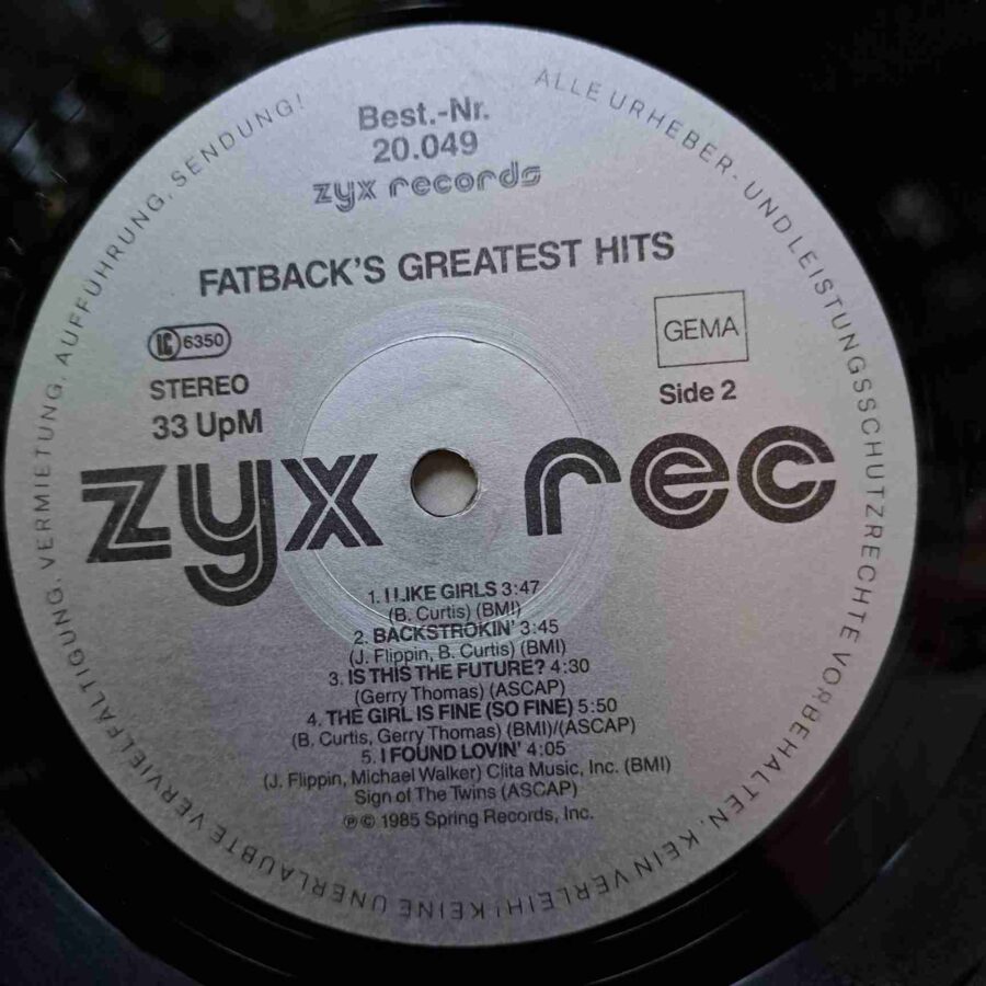 Fatback – Fatback's Greatest Hits – Disc Vinil LP VG VG+ (lotH)