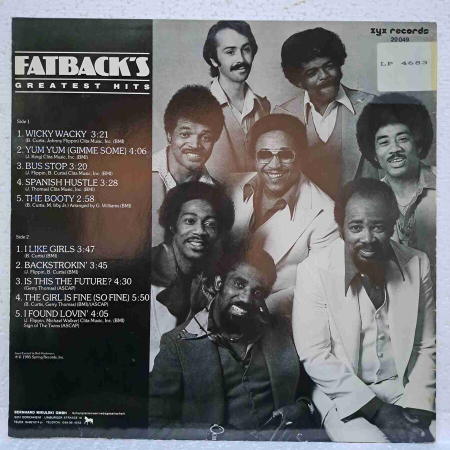 Fatback – Fatback's Greatest Hits – Disc Vinil LP VG VG+ (lotH)