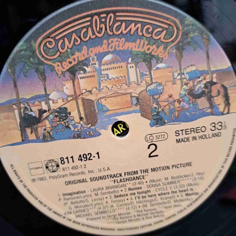 Flashdance (Original Soundtrack From The Motion Picture) - Donna Summer, Laura Branigan, Shandi, Cycle V - Disc Vinil LP VG+ (lotM) - 811 492-1