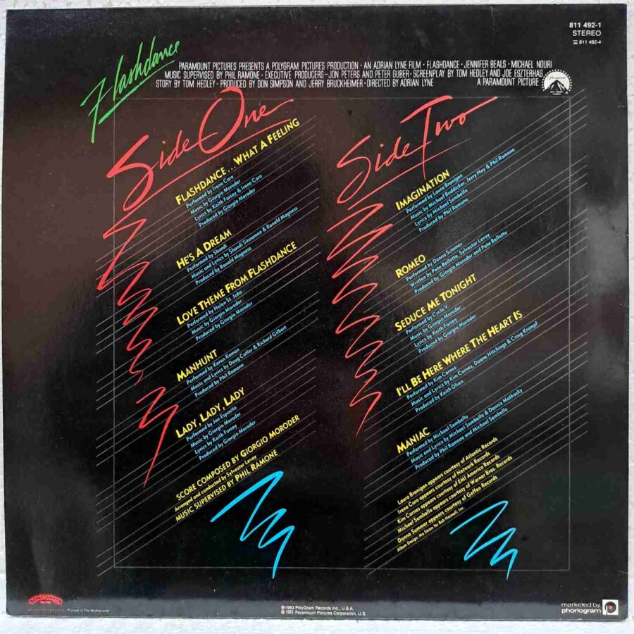 Flashdance (Original Soundtrack From The Motion Picture) - Donna Summer, Laura Branigan, Shandi, Cycle V - Disc Vinil LP VG+ (lotM) - 811 492-1