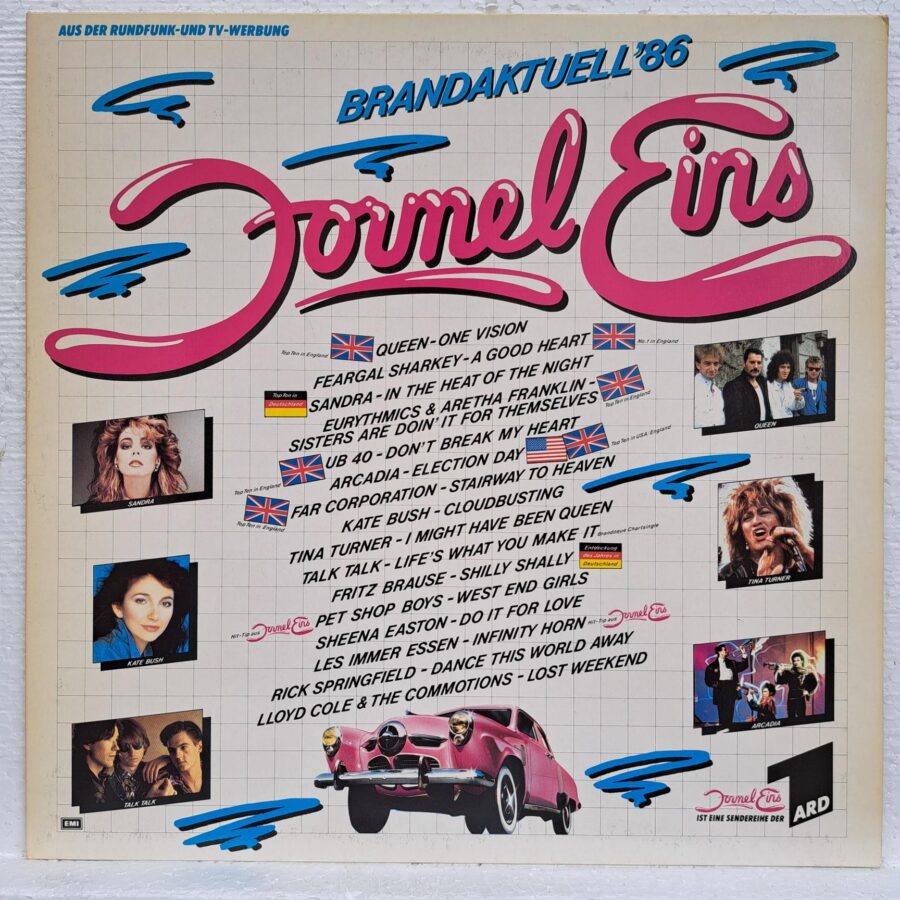Formel Eins - '86 Disc VINIL LP VG+ Arcadia - Queen - Eurythmics And Aretha Franklin - UB40 - Sandra - Rick Springfield - Tina Turner - Pet Shop Boys ...