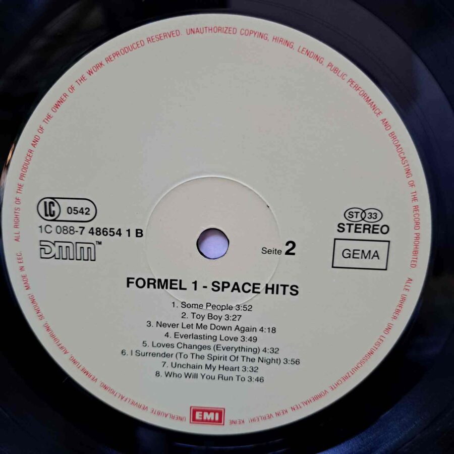 Formel Eins - Space Hits - Disc Vinil LP VG+ (lotI) - Cliff Richard, T'Pau, Depeche Mode, Samantha Fox,Whitesnake, Sandra