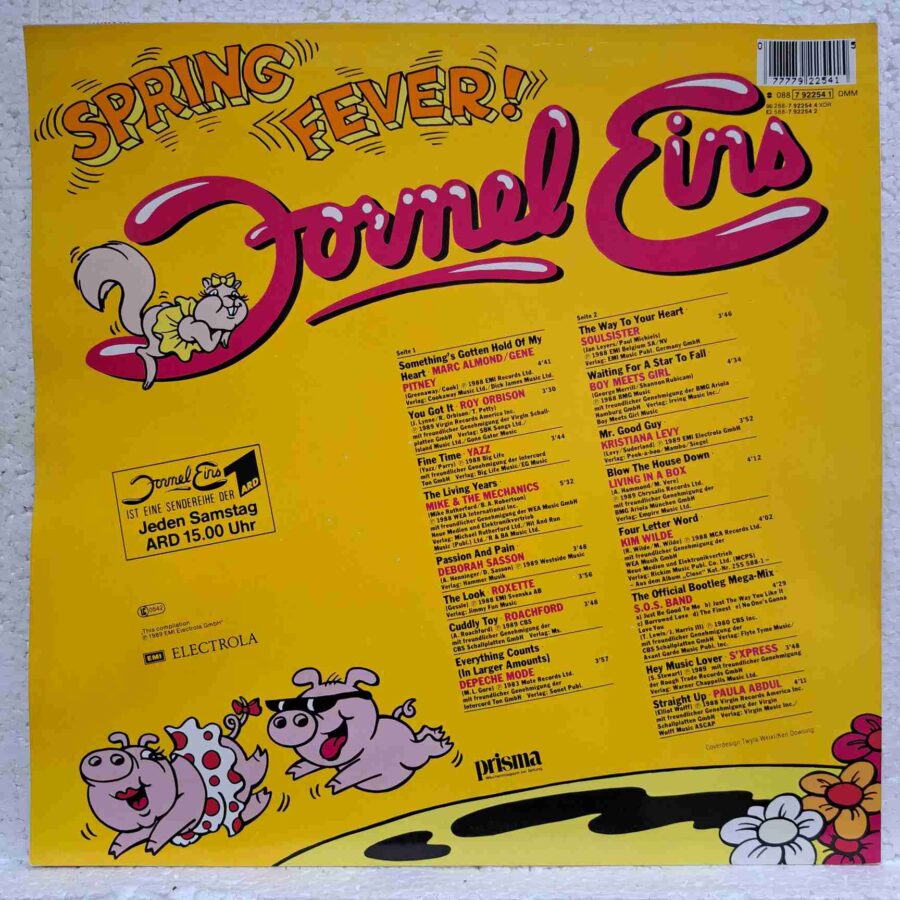 Formel Eins - Spring Fever – Roxette, Depeche Mode, Paula Abdul, Kim Wilde - Disc Vinil LP VG+ (lotM)
